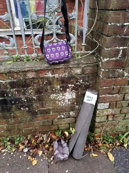 Photo of free Grey jute yoga mat, candle, bag (Fiveways, Brighton) #2