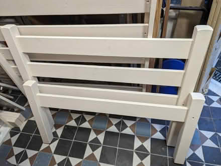 Photo of free Single Bed Frame - painted pine (Streatham Common SW16) #2