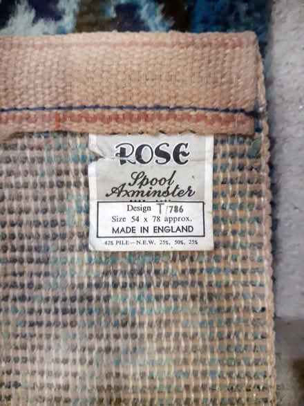 Photo of free Large vintage rug turquoise/blue/black/brown colours, fair (Sprowston NR3) #4