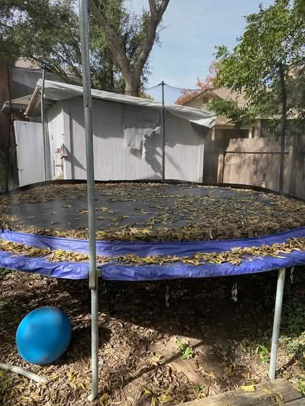 Photo of free 15 foot trampoline with net & steps (Settler’s Valley) #2