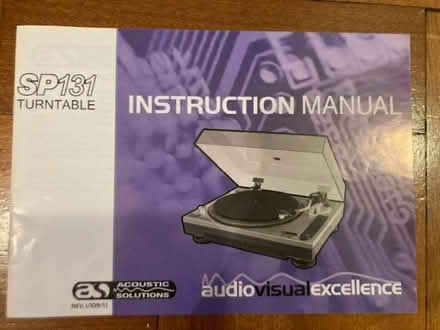 Photo of free Acoustic Solutions SP131 turntable (The Cedars Estate WD3) #2