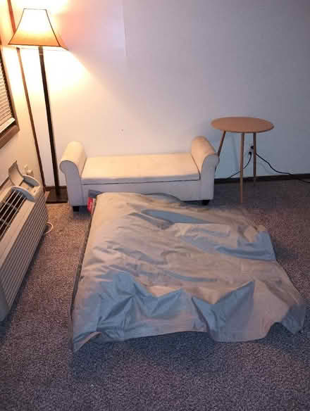 Photo of free lamp, bench, flat bean bag (Piqua) #1