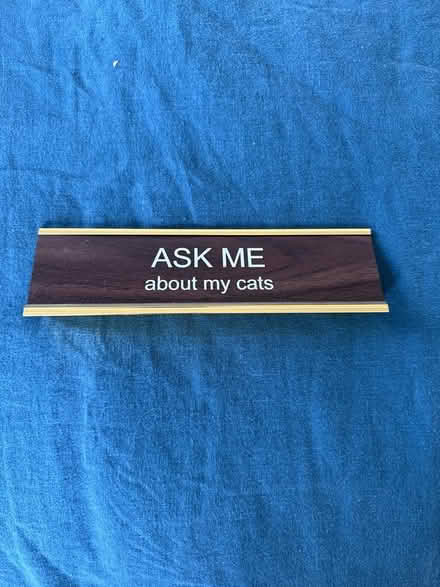 Photo of free Desk name tag - cats (Columbia Heights) #1