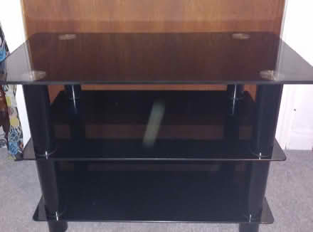 Photo of free Black glass TV stand (Southport PR9) #1