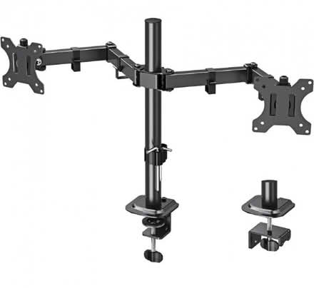 Photo of Dual Monitor Arm that mounts on the desk (Moortown LS17) #1