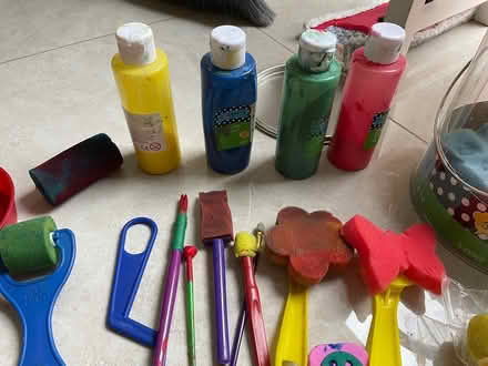 Photo of free Used craft paints/brushes (Letchworth) #1