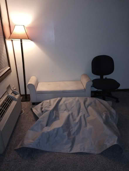 Photo of free Lamp, bench, office chair, bean bag (Piqua) #1