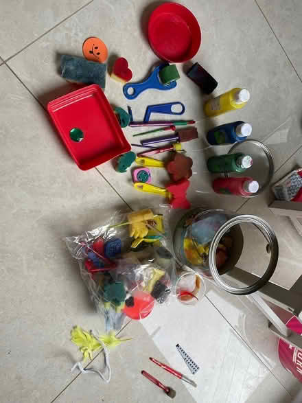 Photo of free Used craft paints/brushes (Letchworth) #2