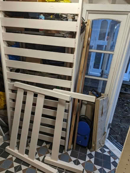 Photo of free Single Bed Frame - painted pine (Streatham Common SW16) #1