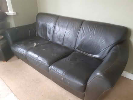 Photo of free 3 seater leather sofa (Westwood BA15) #1