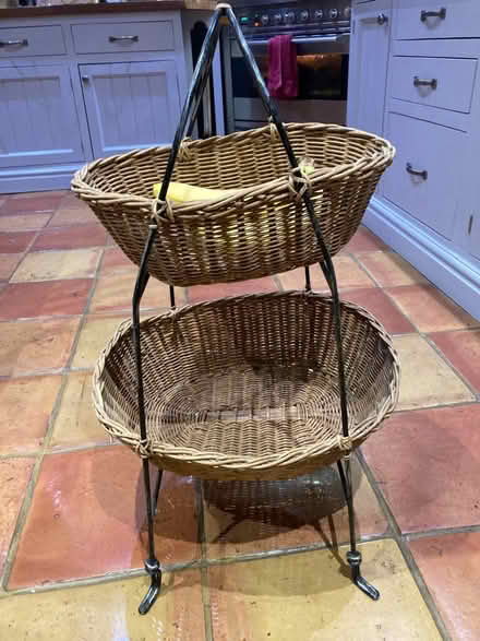 Photo of free Wicker or rattan vegetable rack (Chalford Hill GL6) #1