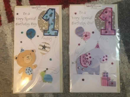Photo of free 1st birthday cards for boy & girl (Beckton E16) #1