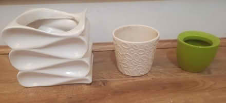 Photo of free 3 ceramic pots for plants (South Tottenham N15) #1