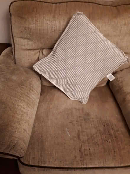 Photo of free Beige/brown manual reclining chair (Withington) #1