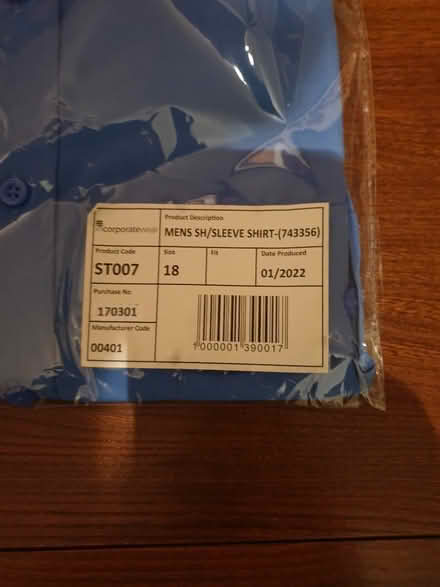 Photo of free Blue shirt 18" collar (Kendal LA9) #3
