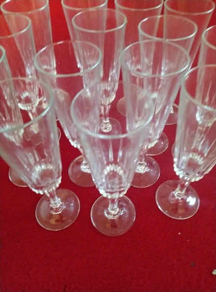 Photo of free 14 glass champagne glasses (Ilkley LS29) #1
