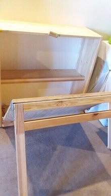 Photo of free Ikea corner shelves with desk & drawers.. in Newark #4