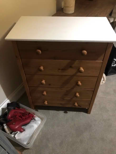 Photo of free pine chest of drawers (Anstey LE7) #1