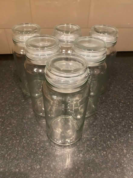Photo of free Six glass storage jars (Enfield EN2) #1