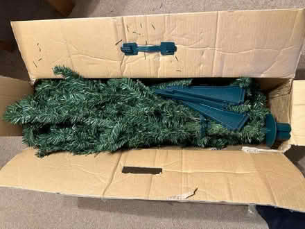 Photo of free 6 foot 3 piece green artificial Christmas tree (Wilby NN8) #1