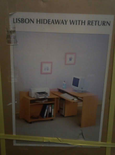 Photo of free argos lisson hideaway office/computer table with return (Askew Road W12) #2