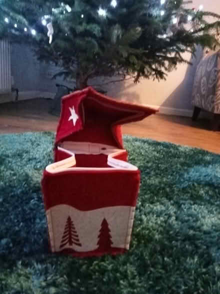 Photo of free Small red, felt Christmas house (Shoreham Beach BN43) #3