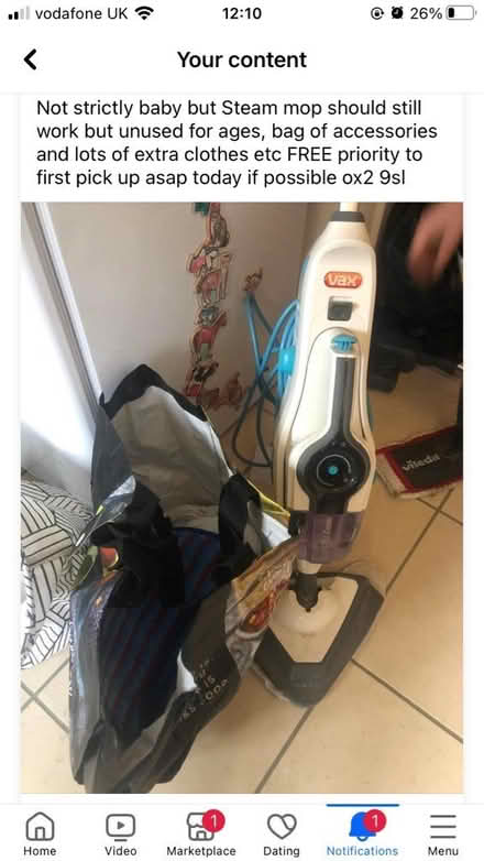 Photo of free Steam cleaner (Botley OX2) #1