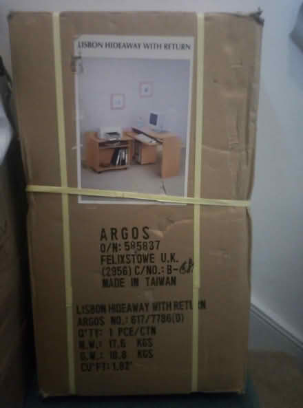 Photo of free argos lisson hideaway office/computer table with return (Askew Road W12) #3
