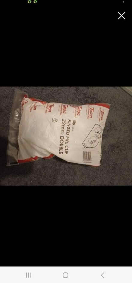 Photo of free Bag of hinged pipe clips (Crystal Palace) #1