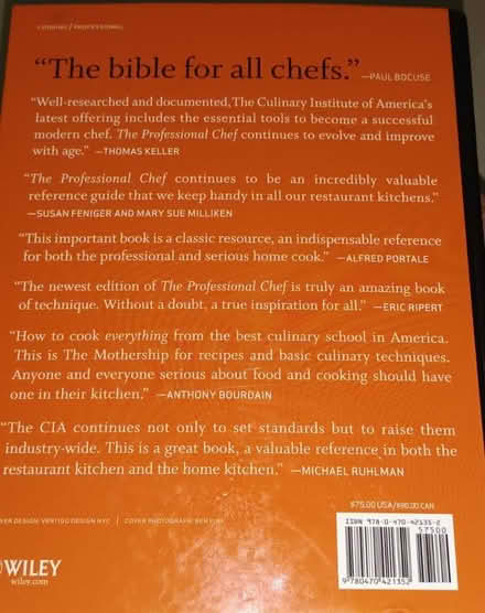 Photo of free The Professional Chef Book (Serangoon) #2