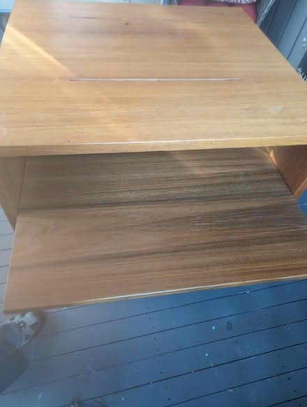 Photo of free Teak veneer small desk (Seatac) #1