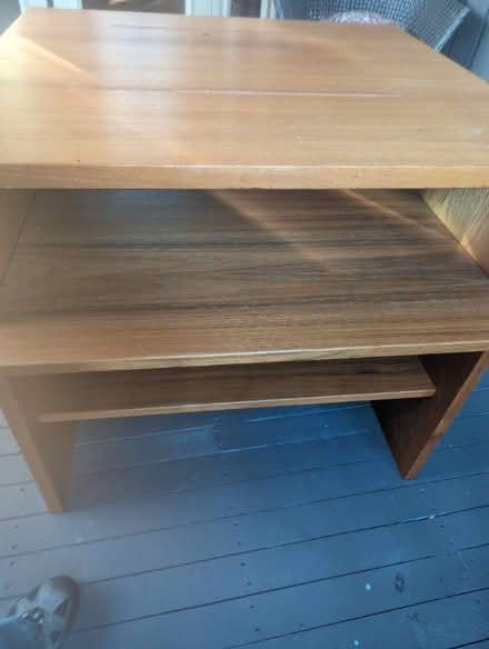 Photo of free Teak veneer small desk (Seatac) #3