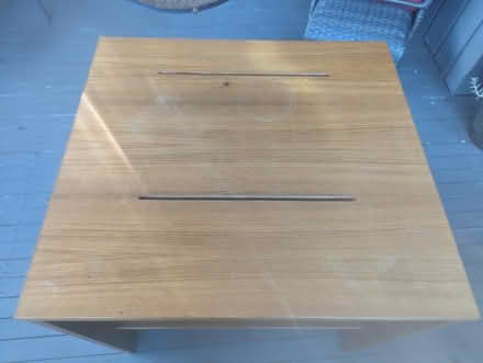 Photo of free Teak veneer small desk (Seatac) #2