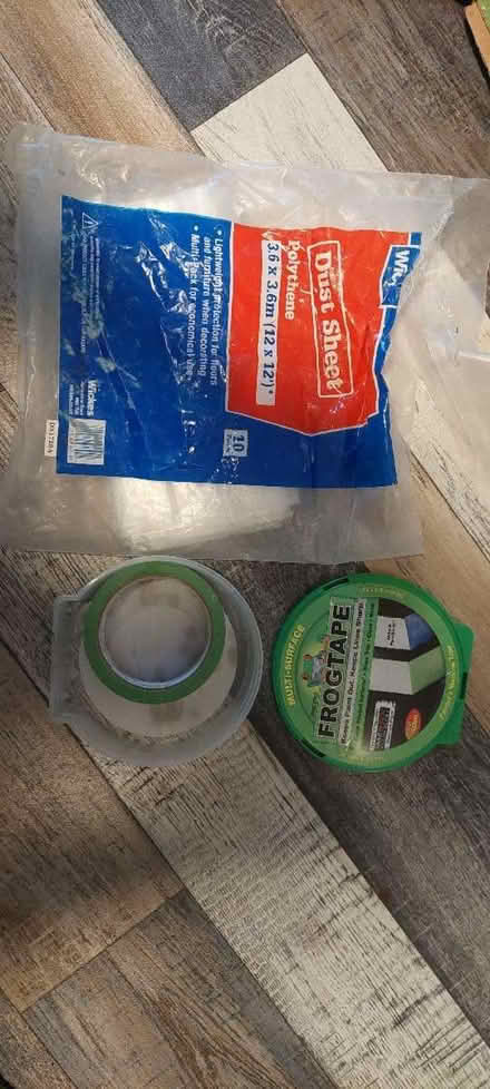 Photo of free Dust sheet 2 left, Frogtape 1/2 left (Broomhall S3) #1