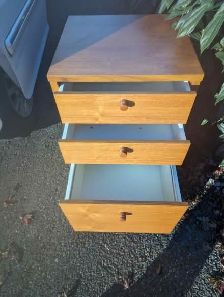 Photo of free Teak veneer file cabinet (Seatac) #2