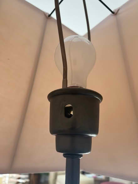 Photo of free Floor Lamp- Linen shade (16th St Heights/Petworth) #1