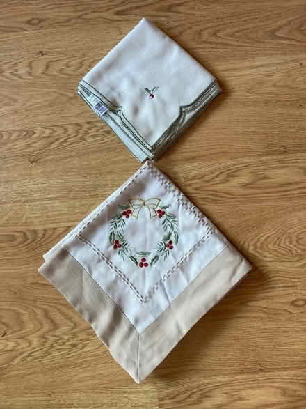 Photo of free Embroidered xmas tablecloth and napkins (Waterlooville PO8) #1