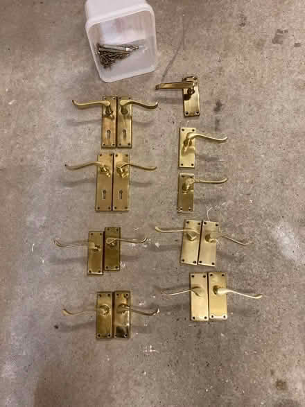 Photo of free Brass effect door handles (Welling DA6) #1