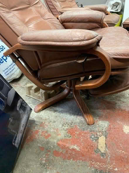 Photo of free Two leather chairs (DE4 - Waterloo Road) #2