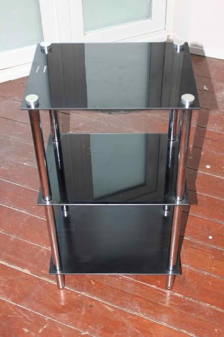 Photo of free Black Glass 3 Tier Shelf (Leechmere SR2) #1