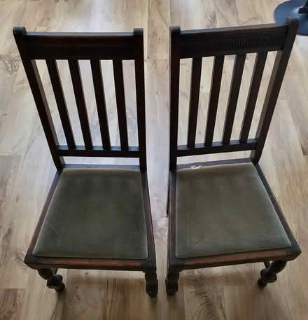 Photo of free Two wooden dining chairs (SO32) #1