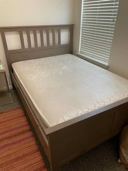 Photo of free Full sized bed + mattress (Albany, CA)