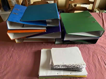 Photo of free Folders and lined paper (Kingsholm) #1