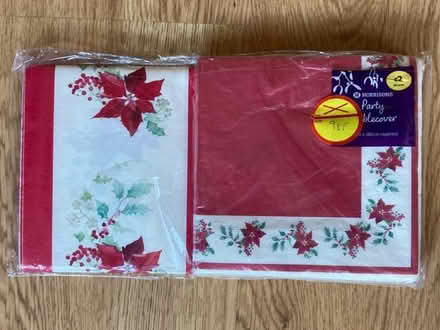Photo of free Paper Christmas table cloth and napkins (Waterlooville PO8) #1