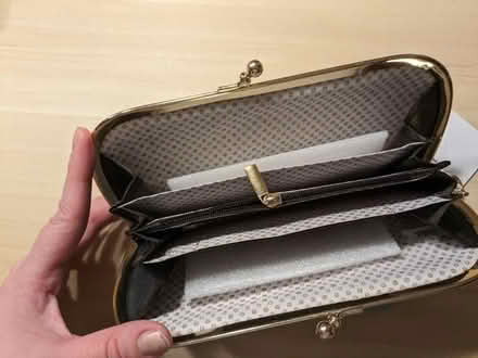 Photo of free Blue clutch purse (Bowling Brook Farms) #3