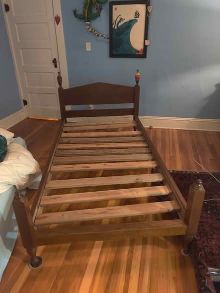 Photo of free Twin bed frame, well built antique (Ballard GreenLake) #3
