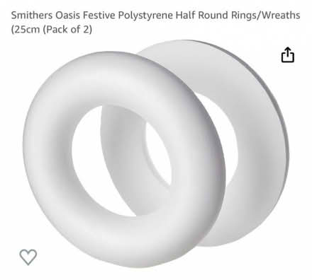 Photo of Polystyrene Half Round Rings for Wreaths 25cm or 30 cm size (Selly Park B5) #1