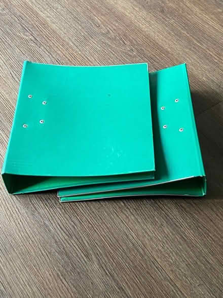 Photo of free 2 x Green Foolscap Ringbinders (Bournehall, Bushey, WD23 3) #1