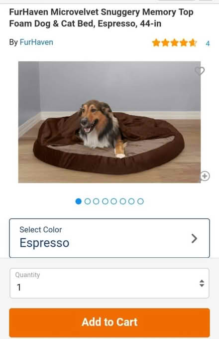 Photo of free Large dog bed (tremont) #3