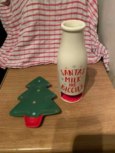 Photo of free Santa plate and milk bottle (Leigh on sea) #1